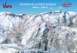 Plan HD des Pistes Domaine Skiable de Vars la foret blanche